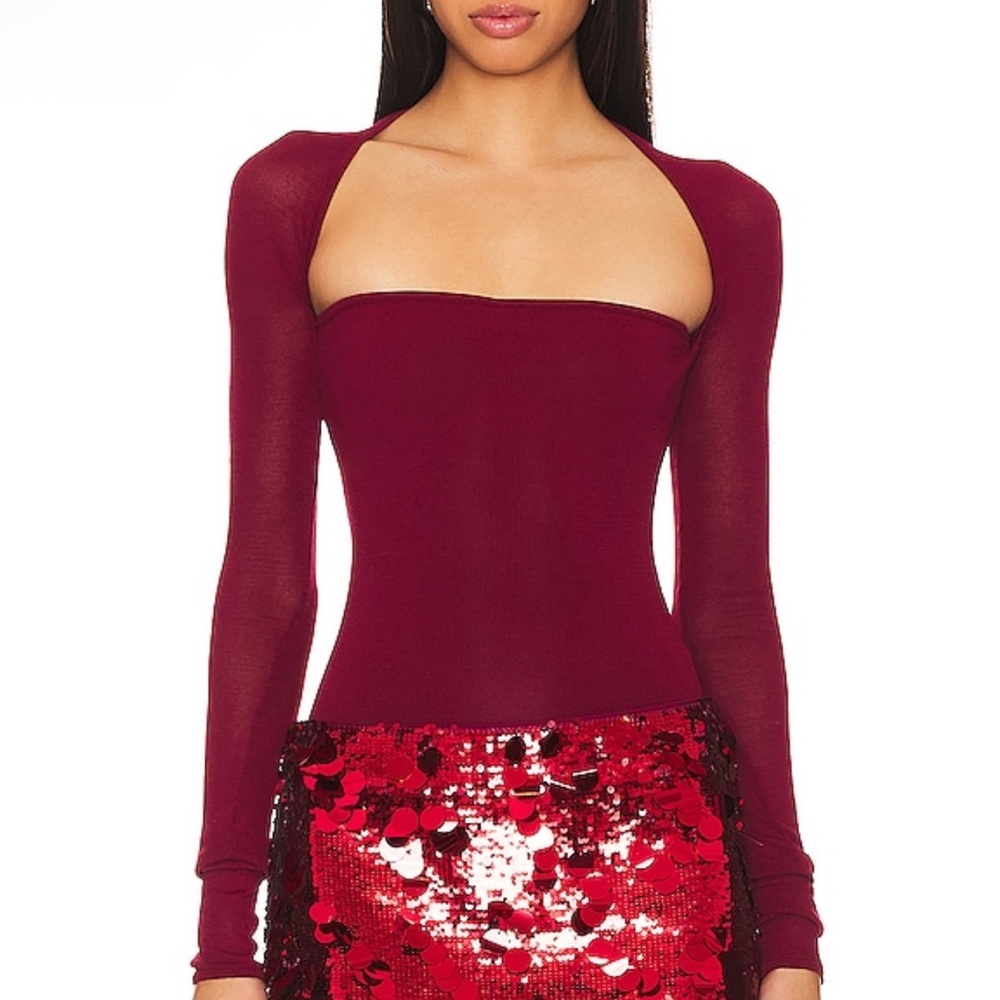 NBD Magali Top in Wine Size M